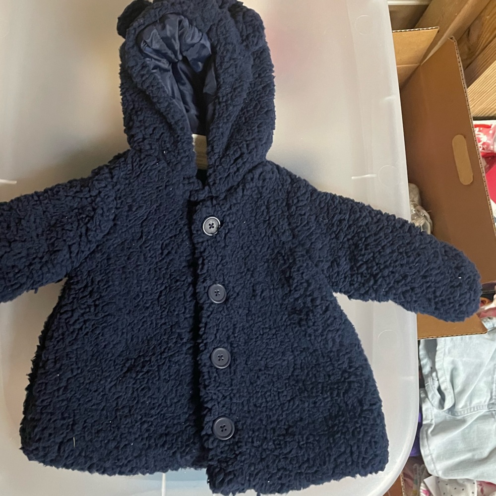 Size 3-6 Months fuzzy baby coat